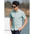 thumbnail image 2 of Ma Croix Men's Basic Urban Slim Fit Short Sleeve Dress Shirts, 2 of 5