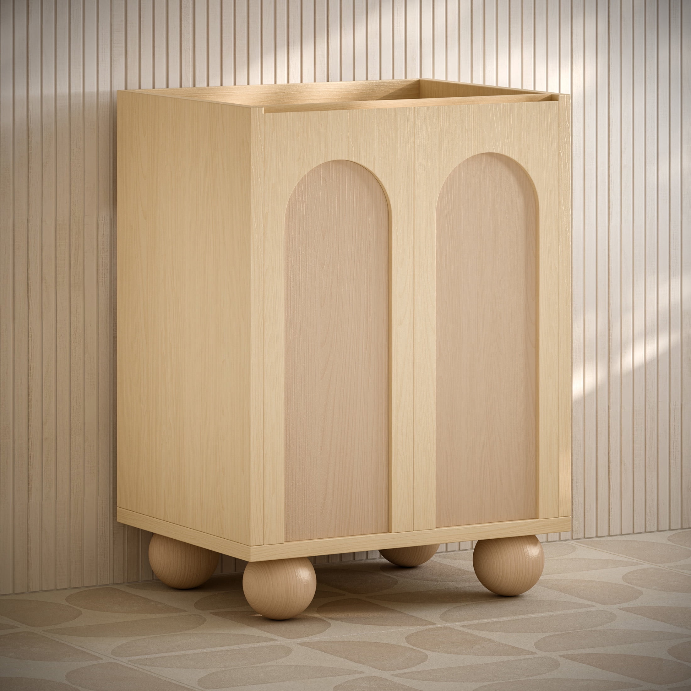 Plaisir II 24" Freestanding Bathroom Vanity Cabinet without Top in Natural Oak