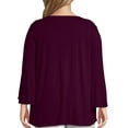 thumbnail image 2 of Just My Size Women's Plus Size Bell Sleeve Pin-tuck Top, 2 of 5