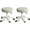 Gray, variant on WXJHL Small Chair Round Rolling Stool with Wheels PU Leather Height Adjustable Swivel Drafting Work SPA Salon Stools Home Office Chair(White)
