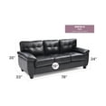 thumbnail image 2 of Glory Furniture Gallant Faux Leather Sofa in Black, 2 of 7
