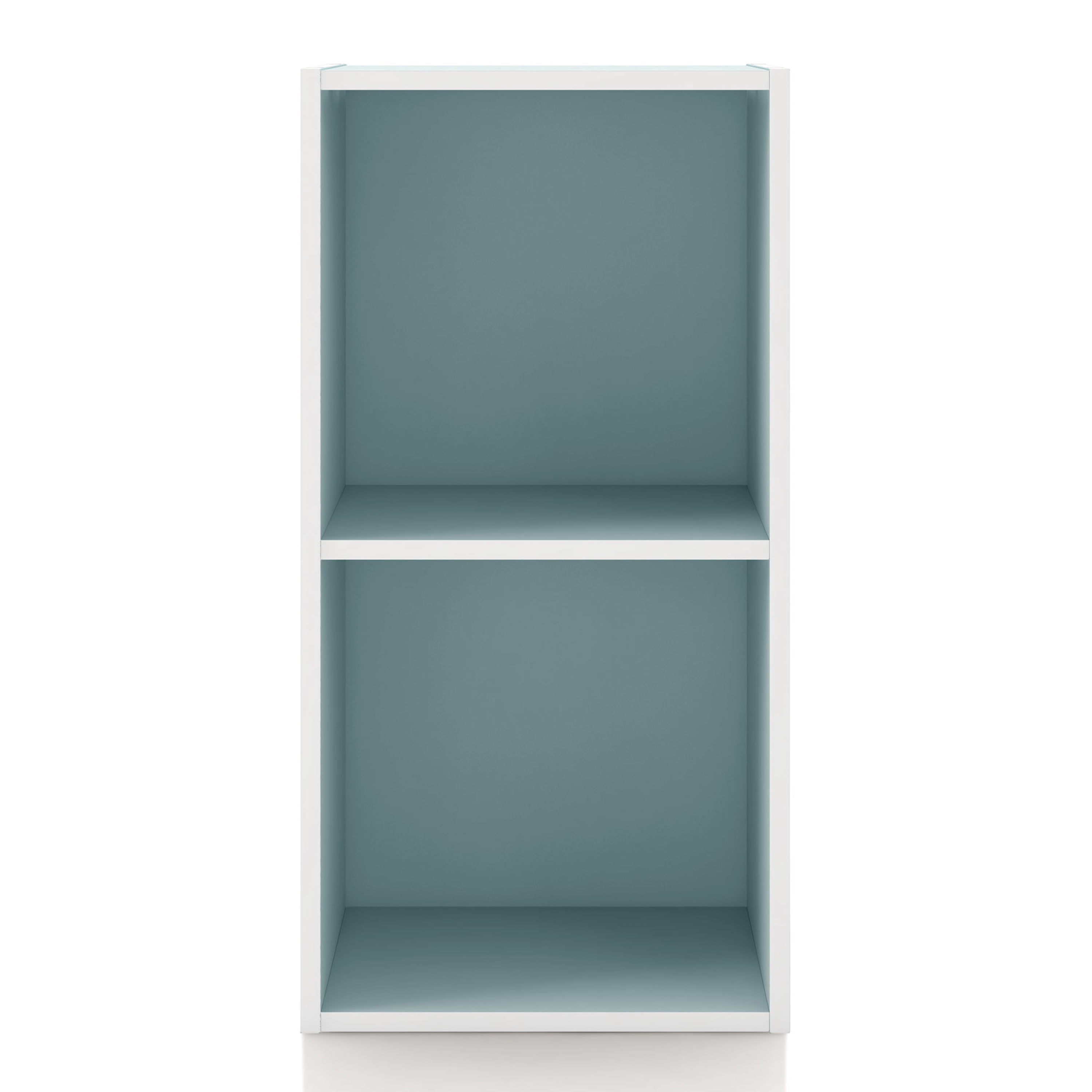Furniture of America Brooks Stackable 2-Cube Wood Light Blue Kids Bookcase