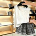 thumbnail image 6 of LvhaoGJOB Little Kids Girls Tank Top and Shorts Outfit Set - Elastic Waist, 6 of 6
