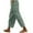 Vert Menthe, variante sur FAIWAD Pantalons Capri en Coton et Lin pour Femmes par FAIWAD Taille Haute Fuselés, Rayés, 1