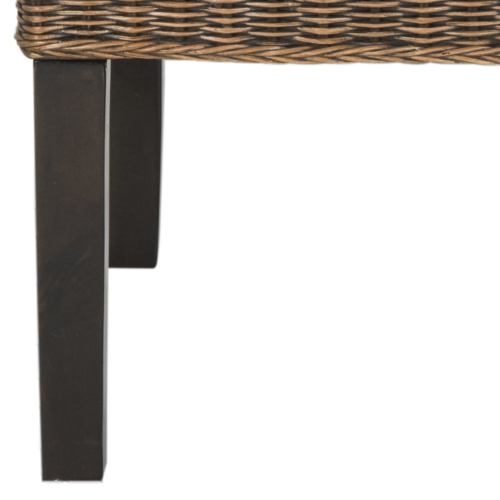 SAFAVIEH Arjun 18''H Wicker Dining Chair Brown/ Multi