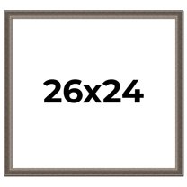 26x24 Frame Silver Real Wood Picture Frame Width 1.25 Inches | Interior Frame Depth 0.5 Inches |