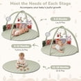 thumbnail image 6 of Baby Gym Play Mat, Caveen Baby Playmat Activity Mat with 6 Detachable Toys for Stage-Based Sensory & Motor Skill Development, Easy to Install & Clean, Baby Essentials, Green, 6 of 9