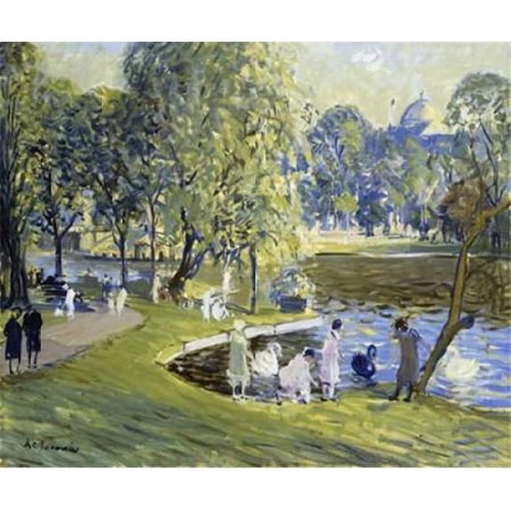 Bentley Global Arts PDX282142LARGE Public Garden Boston Poster Print by Arthur Clifton Goodwin, 24 x 24 - Large