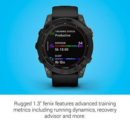 Garmin fenix 7 - Solar Edition, Slate Gray with Black Band