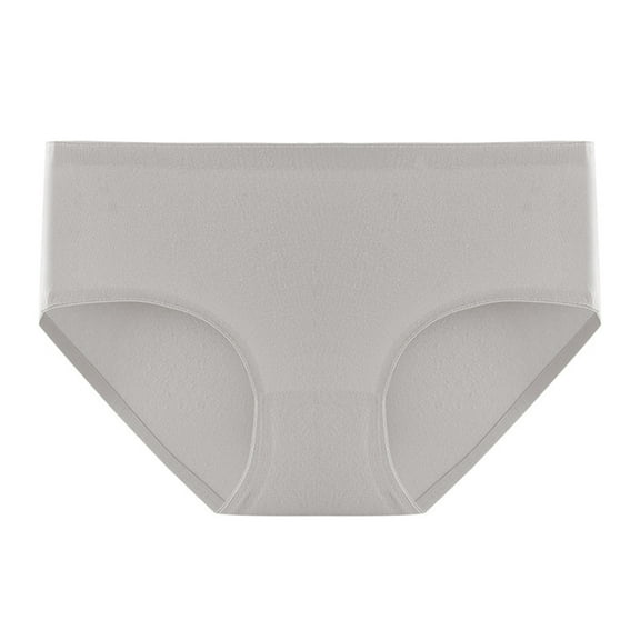 PEASKJP Panties for Women Women's Cotton Panties Pack, Comfortsort Underwear,Light Gray M