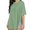 Mint Green, variant on Tittly T Shirts for Women Basic Tees Women's Loose Side Slit Pure Cotton Short Sleeved Women's Comfortable Round Neck Solid Color T Shirt Tshirts Shirts Womens Tops Black L