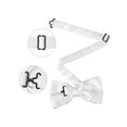 thumbnail image 2 of INSPIRE CHIC Men's Sequin Bow Ties Adjustable Neck Length Solid Color Bow Ties White, 2 of 4