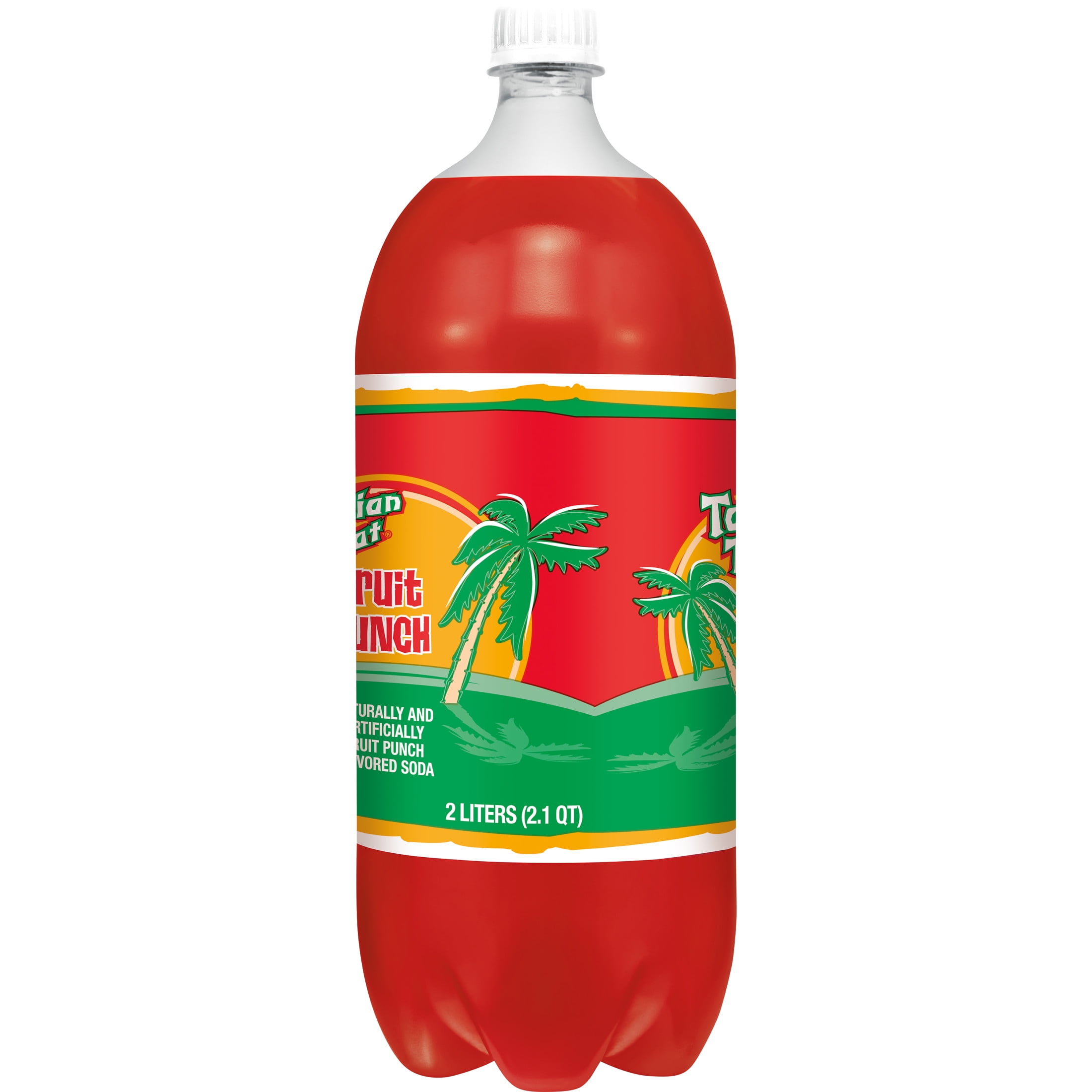 Tahitian Treat Original Fruit Punch Soda, Caffeine-Free, 2L Bottle