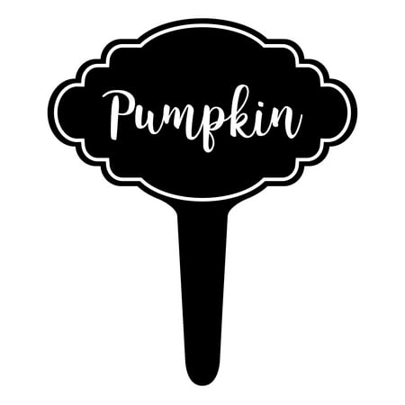 Pumpkin Stake - Pumpkin Vegetable Fruit Herb Garden Sign With Stake 8X8, Plastic