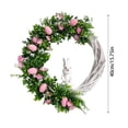 thumbnail image 2 of Easter Wreath Decoration Garlands - Rustic Bunny & Flower Spring Door Wreath, Flowers & Greenery Pendants, Farmhouse Holiday Front Door Wall Hanging Ornament for Easter Home Decor, 2 of 8