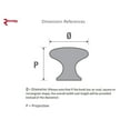 thumbnail image 2 of Richelieu BP600630 1-1/2" Diameter Mushroom Cabinet Knob From The Expression Collection -, 2 of 2
