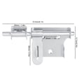 thumbnail image 5 of Door Latch Lock Stainless Steel Security Door Screw Hardware Accessories Door Security Slide Latch Lock with 5 Screws for Barn Warehouse Door, 5 of 9