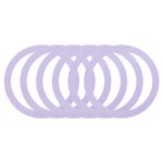 6Pcs Anneau d'adaptateur magnétique, Kit de conversion de chargeur sans fil magnétique, violet