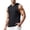 Black, variant on Men's Workout Drawstring Hooded Tank Tops Textured Sports Training Sleeveless Gym Hoodies Bodybuilding Cut off Muscle Shirts White