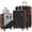 Black-Brown, variant on SmileLine 3-Piece Hardside Luggage Set with TSA Lock, 20" Carry-On with Front Pocket & Bonus Makeup Bag,Orange