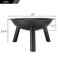 thumbnail image 4 of sifang 22" Iron Fire Pit Bowl Black, 4 of 10