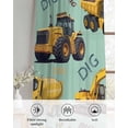 thumbnail image 6 of Construction Truck Sheer Curtains 84 Inch Length 2 Panels Set for Living Room/Bedroom, Cartoon Grips and Bulldozers Green Kitchen Curtains Grommet Semi-Sheer Curtains Window Treatments 52"x84"x2, 6 of 7