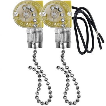 Ceiling Fan Light Switch Ear ZE-109 Light Switch 2Pcs Silver