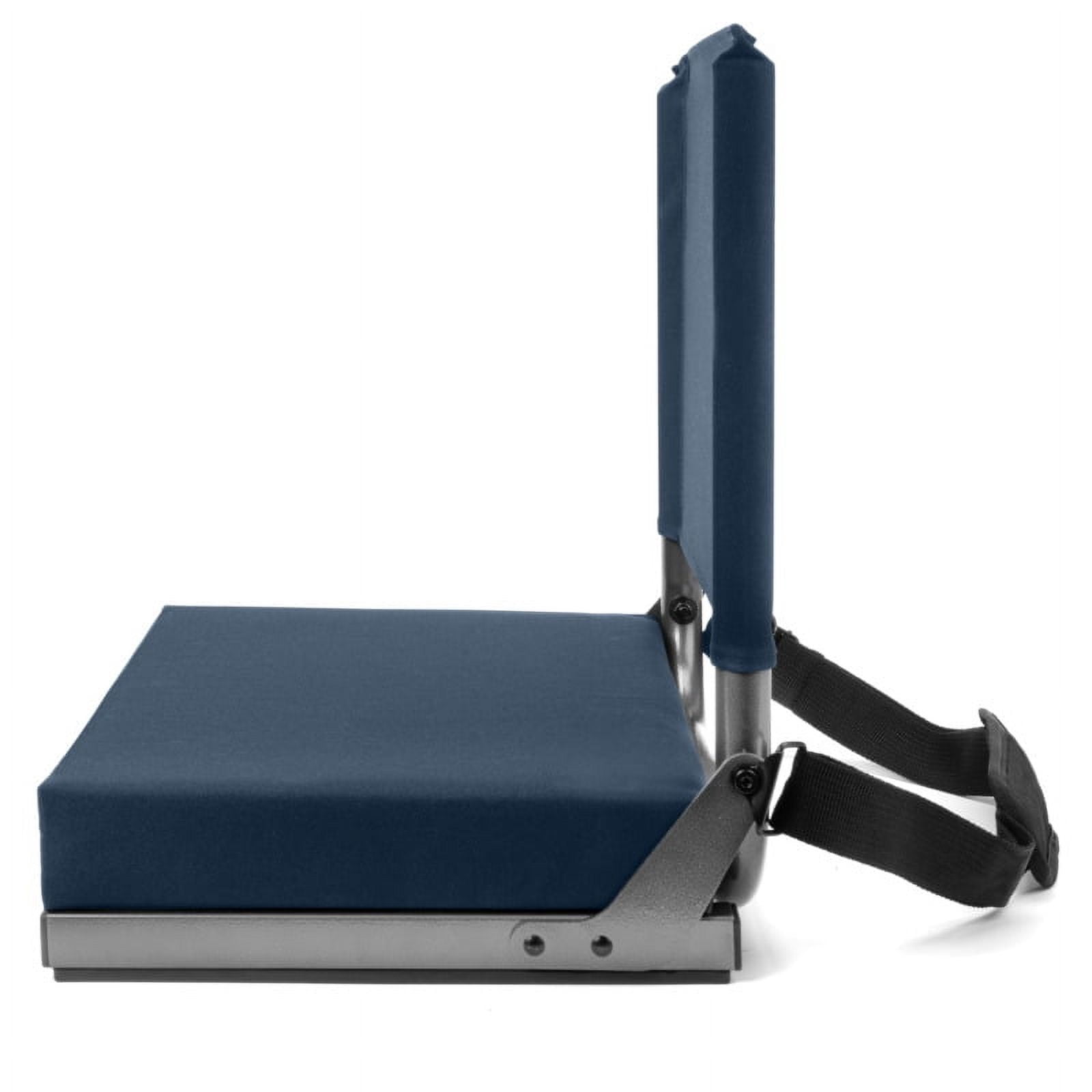 Cascade Mountain Tech Ultra-Padded Stadium Seat for Bleachers, Navy Blue