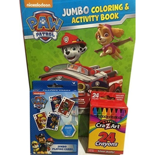 Download Paw Patrol Jumbo Playing Cards Coloring Book with 24 ...