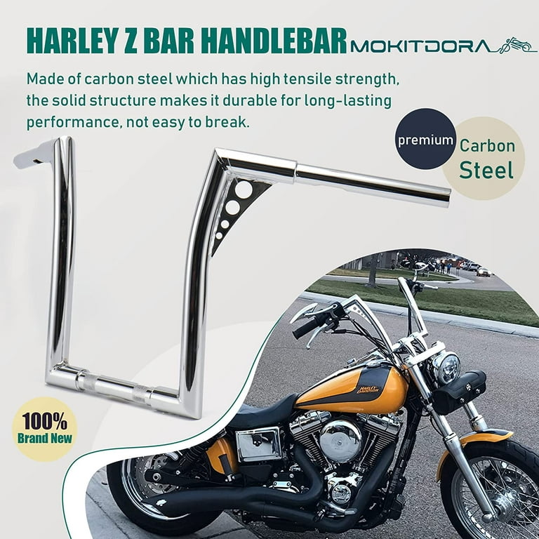 10 Meathook Ape Hanger Sharp Handlebar For Harley Softail Dyna