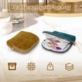 thumbnail image 3 of Zippered Jewelry Organizer Bag with Slots, Travel Jewelry Case for Women 5 Compartment Foldable Pouch for Rings Earrings Necklaces Bracelets, Small Velvet Style Storage for Journey, 3 of 10
