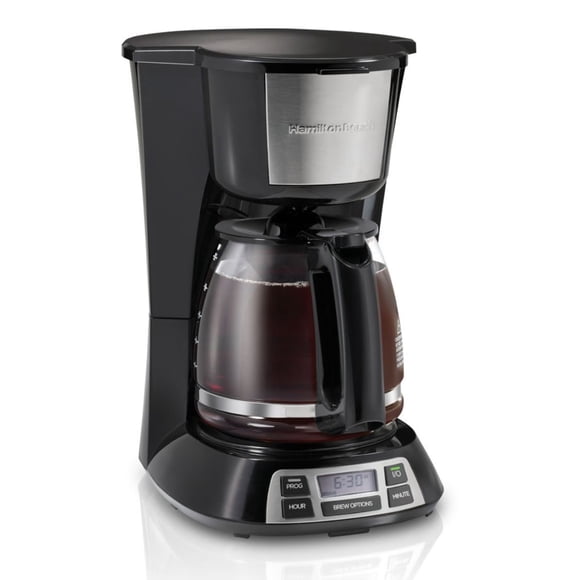 Cafetera Programable Hamilton Beach Bold Brew 12 Tazas, Select-a-Brew, Pausa y Servido, Pantalla Digital, Acero Inoxidable