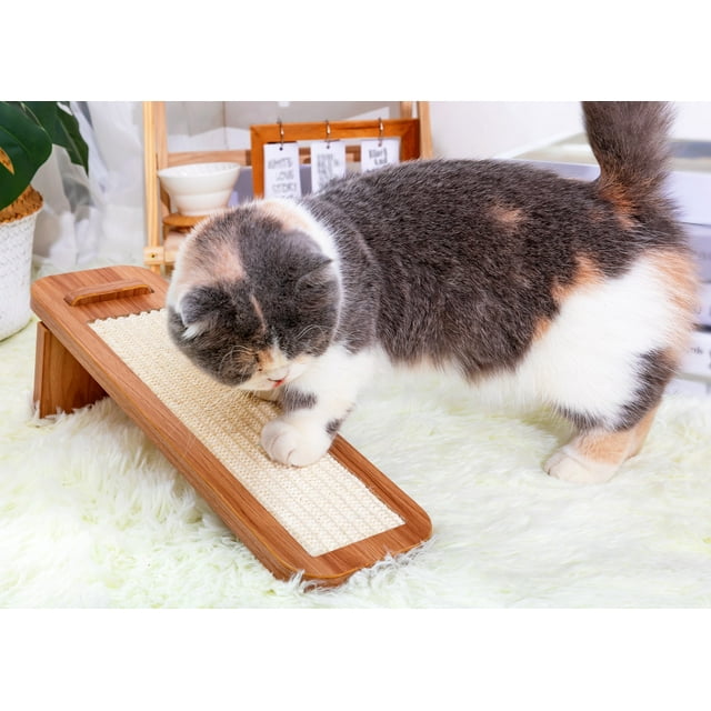 Petpals Cat Scratcher Clearance Hardwood Cat Scratching Post Size 16 * 16* 6 Inch