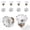 Antique Brass Bronze, variant on Crystal Cabinet Knobs 8 Pack Clear Glass Pulls for Kitchen Bedroom Bathroom Living Room Furniture, Brushed Nickel Base Old Style Cabinets Closet Dresser Drawers Cupboard Handles