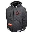 thumbnail image 2 of Men's Franchise Club Gray Auburn Tigers Diamond Quilted Full-Zip Hoodie Jacket, 2 of 3