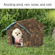 Tiitstoy Winter Pet House with Self Warming Pad, Waterproof Outdoor Cat Dog House Foldable Warm Pet Cave for Winter Wild Animal Tent Bed, Outdoor Indoor Heat Insulated Shelter Enclosure for Pet