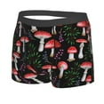 thumbnail image 2 of Fotbe Red Mushrooms Men’s Total Support Pouch Boxer Briefs, X-Temp Cooling, Moisture-Wicking Underwear, Regular, Long-leg and Trunk-Medium, 2 of 9