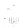 thumbnail image 4 of Pasargad Home Hestia Contemporary Metal & Crystal Chandelier in Chrome/Clear, 4 of 5