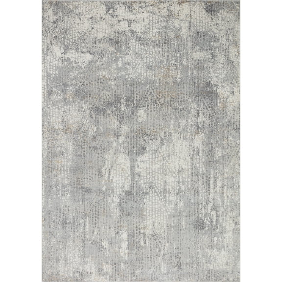 Pasargad Home Stella Collection Power-Loomed Light Grey Area Rug- 5' x 8', For Indoor Space and all Age of Group