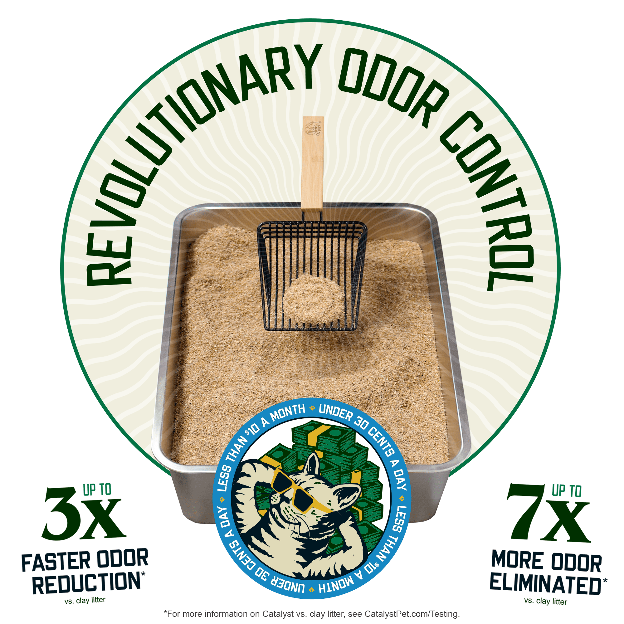 Catalyst Pet Softwood Natural Clumping Cat Litter, Original Formula, 34lb