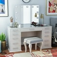 thumbnail image 3 of Furniture of America Marinette Wood 3-Piece Vanity Set, White, 3 of 6