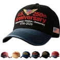 thumbnail image 7 of TOWED22 250 Anniversary USA Hat- America 250,250 Year American Anniversary Hat Eagle Patriotic Baseball Cap Dark Blue, 7 of 7