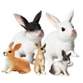 thumbnail image 4 of Juego de Figuras de animales perfecl 5 piezas conejitos Figuras educativas decoración, 4 of 8