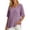 *Purple, variant on ClodeEU Women's V Neck Short Sleeve Tops,Casual Loose Curved Hem Lightweight Blouses ,Women's Plus L