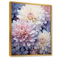 thumbnail image 2 of Designart "Minimalist Purple And White Mums Painting" Mums Floater Framed Wall Art Living Room, 2 of 5