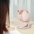 thumbnail image 4 of Mini ventilador para cochecito sin aspas, silencioso, ajustable, 3 velocidades, recargable por USB, personal Rosa, 4 of 9