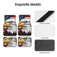 thumbnail image 4 of Balery American Bald Eagle Juego de 4 Alfombrillas para Auto, Revestimientos de Caucho Resistente, Diseño Antideslizante, 4 of 7
