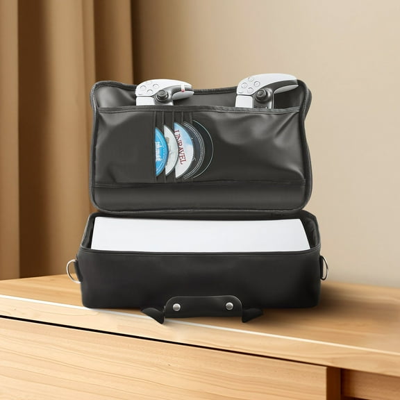 Durable PS5 Slim Carrying Case - Waterproof Playstation 5 Travel Bag for Console & Accessories, Nylon Shell
