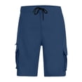 thumbnail image 4 of Erwazi Men's Cargo Shorts Elastic Waistband Relaxed Fit Summer Casual Work Shorts Outdoor Multi-Pocket Shorts, 4 of 7