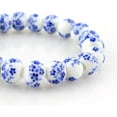 thumbnail image 2 of Blue Little Flower Blue and White Porcelain Beads Strand Bracelet Style Classic Ceramics Accessories Made In China Gifts, 2 of 2